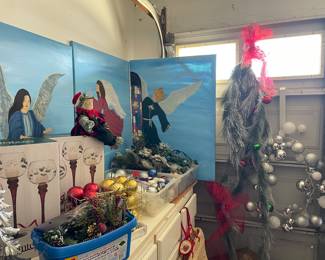 Garage filled with Christmas & just about every holiday!