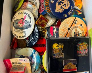 Pinbacks and Button Cleveland Indians and More