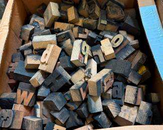 Letterpress Block Letters and Numbers