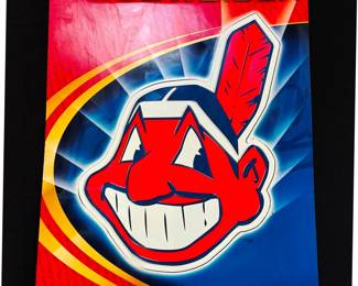 Budweiser Game Time Large Cleveland Indians Metal Sign