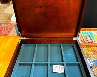 New Wooden Slab Coin Display Case