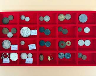 Some Silver Tokens Medals and Foreign Coins