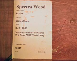 Spectra Wood Furniture Wine Cherry Wood Chest