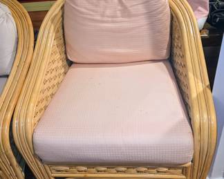 Matching Indoor Rattan & Bamboo Patio Furniture Set of 6