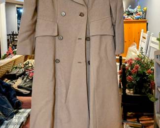 Vintage Wool Overcoat, 'Made by Union Workers'