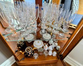 Several Collectable Glass Items to include Plates, Glasses, Vases, Bowls, Cream & Sugar, Pitchers, Platters, Etc.