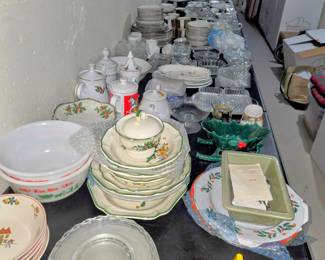 Several Collectable Glass Items to include Plates, Glasses, Vases, Bowls, Cream & Sugar, Pitchers, Platters, Etc.