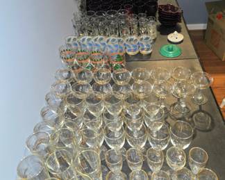 Several Collectable Glass Items to include Plates, Glasses, Vases, Bowls, Cream & Sugar, Pitchers, Platters, Etc.