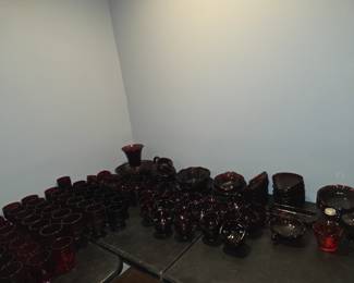 Several Collectable Glass Items to include Plates, Glasses, Vases, Bowls, Cream & Sugar, Pitchers, Platters, Etc.