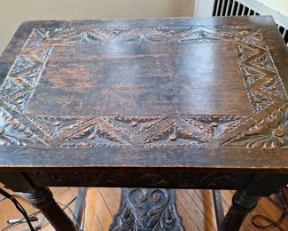 carved table great condition