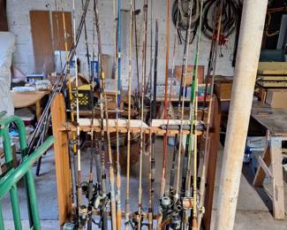 40 plus rods and reels