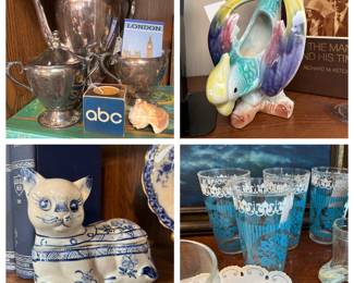 LOTS of Fun and unusual bric a brac and silver plate.