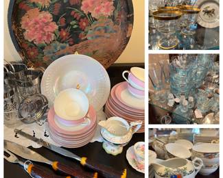 A variety of MCM dishes and glassware.