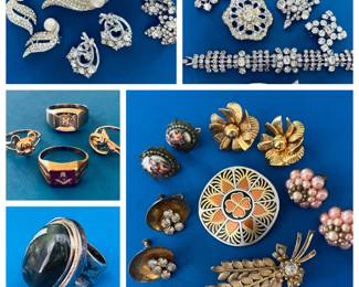 Very large collection of vintage costume jewelry that includes Coro, Sarah Coventry, Monet, Avon and Trifari to name a few.