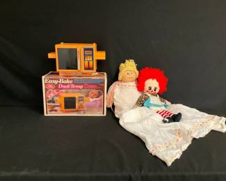Vintage Dolls And Oven