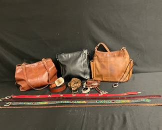 Leather Handbags And Belts
