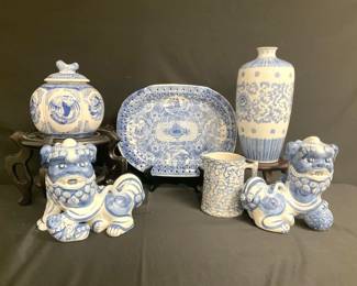 Blue And White Asian Porcelain 