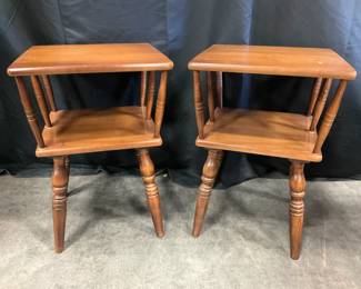Retro Wood Side Tables 