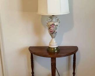 Table, Stool, And Lamp