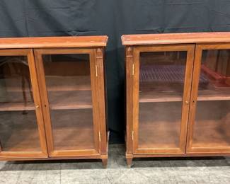 Twin Wooden Cabinets 