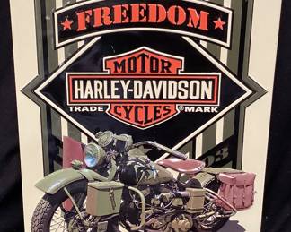 HARLEY-DAVIDSON MOTOR CYCLES FREEDOM SIGN