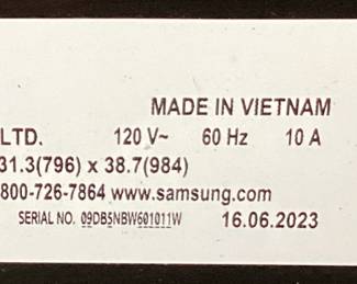 SAMSUNG WASHER, MODEL WF45T6000AV