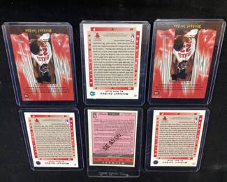 (6) 1990s UPPER DECK & FLEER MICHAEL JORDAN BASKETBALL CARDS, #67, #358