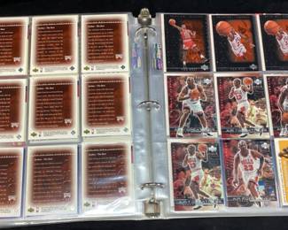 FULL BINDER OF MICHAEL JORDAN BASKETBALL CARDS, TOPPS, UPPER DECK, FLEER