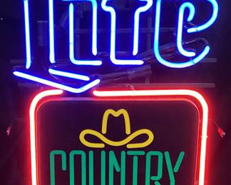 1995 MILLER LITE COUNTRY NEON BEER SIGN, 24.5’’H