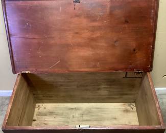 PRIMITIVE BLANKET CHEST, TOP NEEDS REPAIR