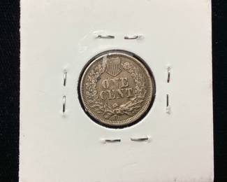 1863 SEMI-KEY DATE INDIAN HEAD PENNY, est. VF