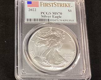 2022 SILVER AMERICAN EAGLE, GRADED MS70