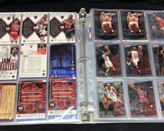 FULL BINDER OF MICHAEL JORDAN BASKETBALL CARDS, TOPPS, UPPER DECK, FLEER