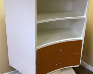 ART DECO CURVED CABINET WITH DRAWER