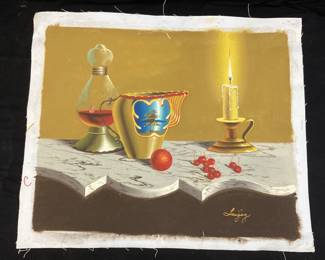 ARTIST SIGNED STILL LIFE OIL ON CANVAS PAINTING