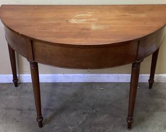 VTG. DEMI LUNE FOYER TABLE