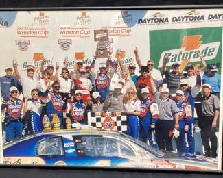 WINSTON CUP DAYTONA SPEEDWAY GATORADE TWIN 125s ADVERTISING POSTER, FRAMED