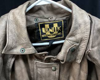 UNIK INTL. GENUINE LEATHER DUSTER COAT, XXL