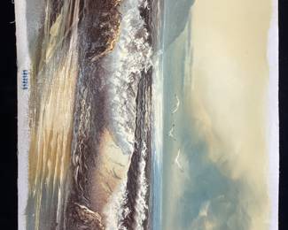 OIL ON CANVAS SEASCAPE PAINTING
