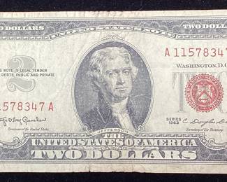 SERIES 1963 $2 DOLLAR RED SEAL BILL