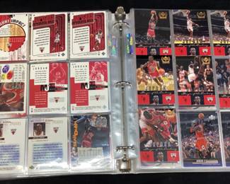 FULL BINDER OF MICHAEL JORDAN BASKETBALL CARDS, TOPPS, UPPER DECK, FLEER