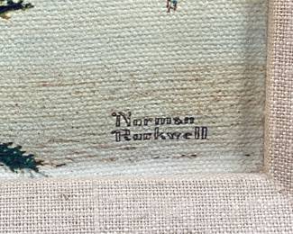 NORMAN ROCKWELL STOCKBRIDGE MAIN ST. CHRISTMAS FRAMED CANVAS