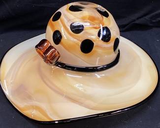 MULTICOLORED HAT BOWL, 9.5’’W