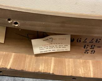 LANE FURNITURE RATTAN & GLASS TOP DINING TABLE w 6 CHAIRS