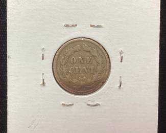 1859 SEMI KEY DATE INDIAN HEAD PENNY, FIRST YEAR, T-1, est. F-15