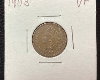 1903 INDIAN HEAD PENNY, est. VF