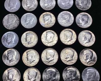  (25) 1776-1976 BICENTENNIAL KENNEDY HALF DOLLARS
