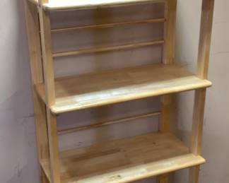 4 SHELF PINE WOOD RACK