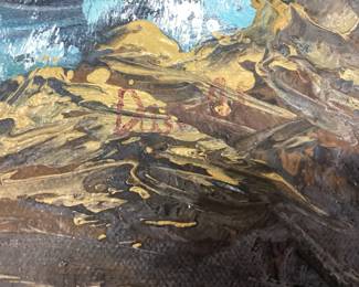 ARTIST SIGNED OIL ON CANVAS SEASCAPE PAINTING