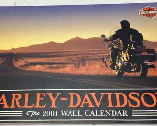 2001 HARLEY DAVIDSON WALL CALENDAR, 20’’W